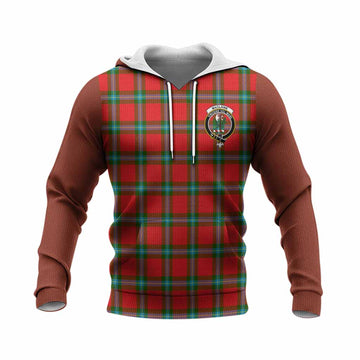 MacLaine (McLaine) Tartan Accent Knitted Hoodie with Family Crest