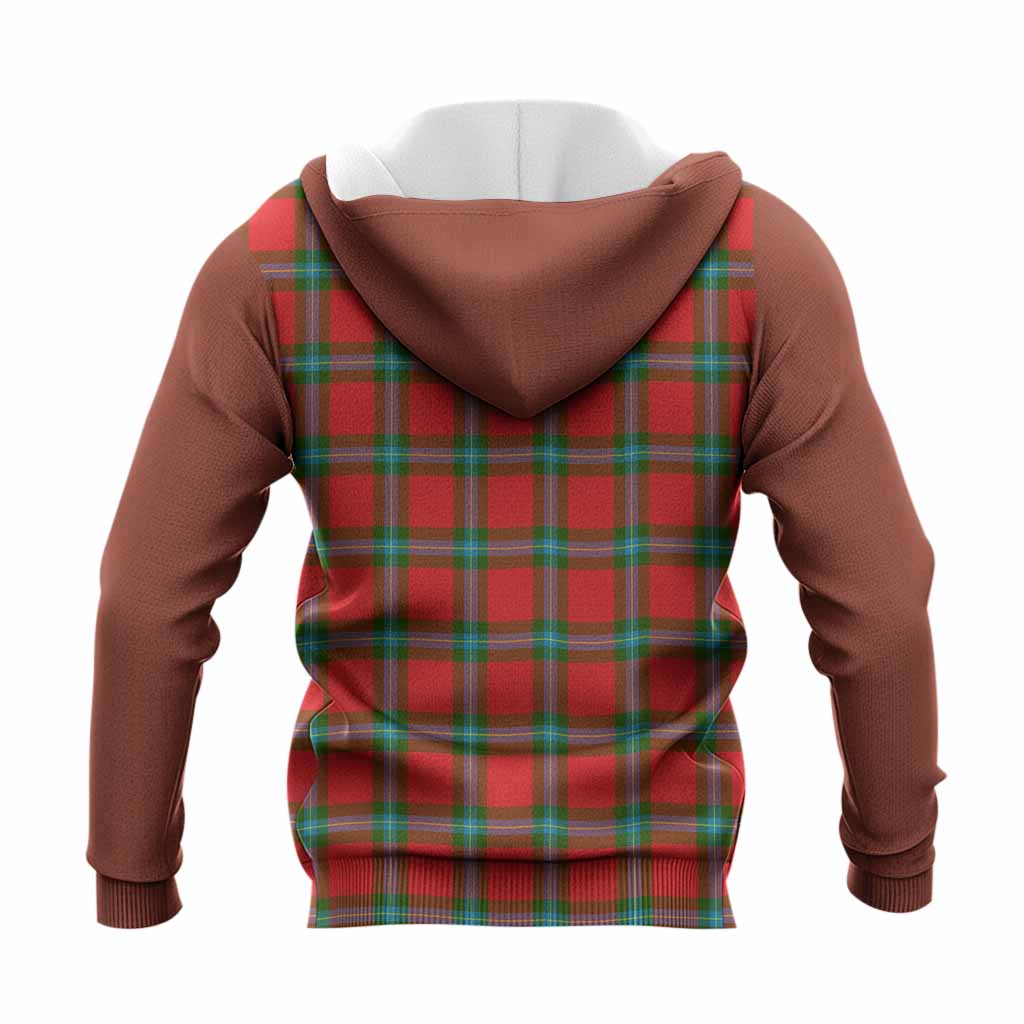 MacLaine (McLaine) Tartan Accent Knitted Hoodie with Family Crest