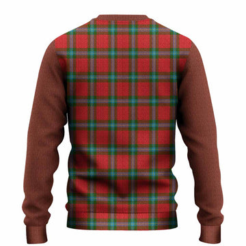 MacLaine (McLaine) Tartan Accent Knitted Sweater with Family Crest