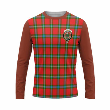 MacLaine (McLaine) Tartan Accent Long Sleeve T-Shirt with Family Crest