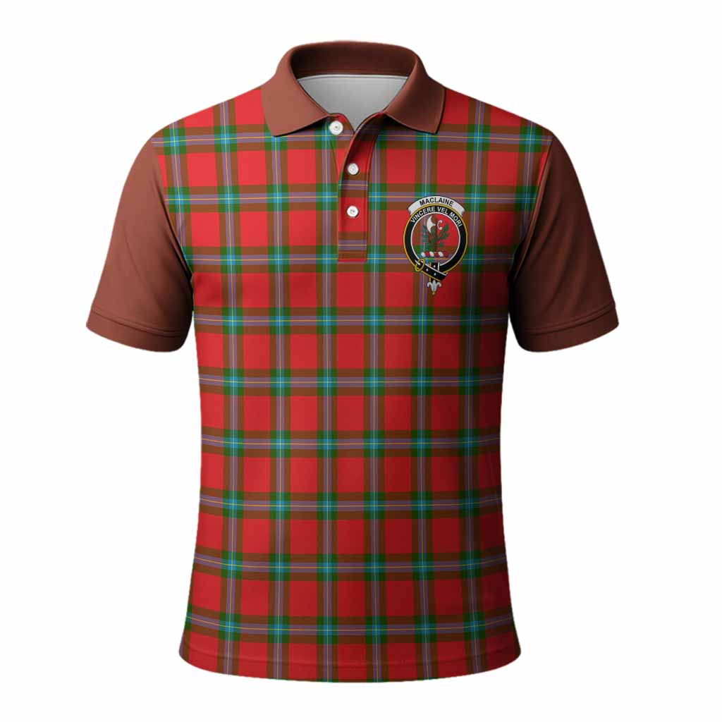 MacLaine (McLaine) Tartan Accent Polo Shirt with Family Crest