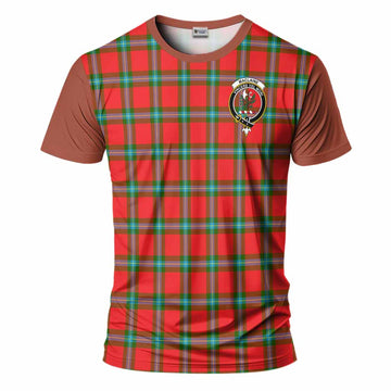 MacLaine (McLaine) Tartan Accent T-Shirt with Family Crest
