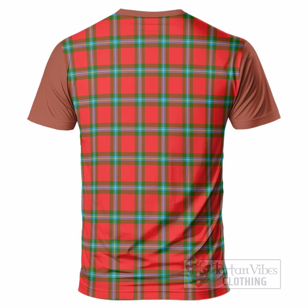 MacLaine (McLaine) Tartan Accent T-Shirt with Family Crest