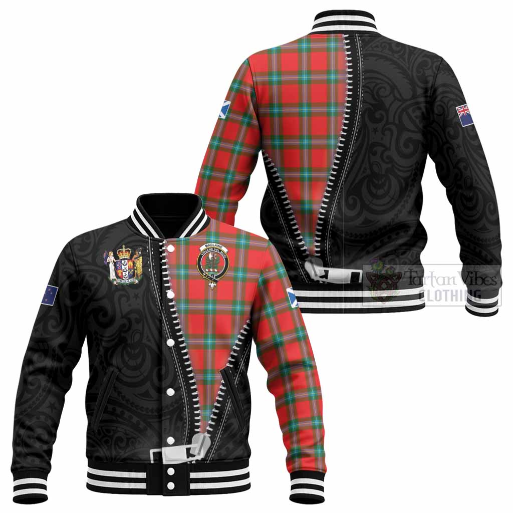 MacLaine (McLaine) Tartan Baseball Jacket New Zealand Pattern Unique Zipper Stylized