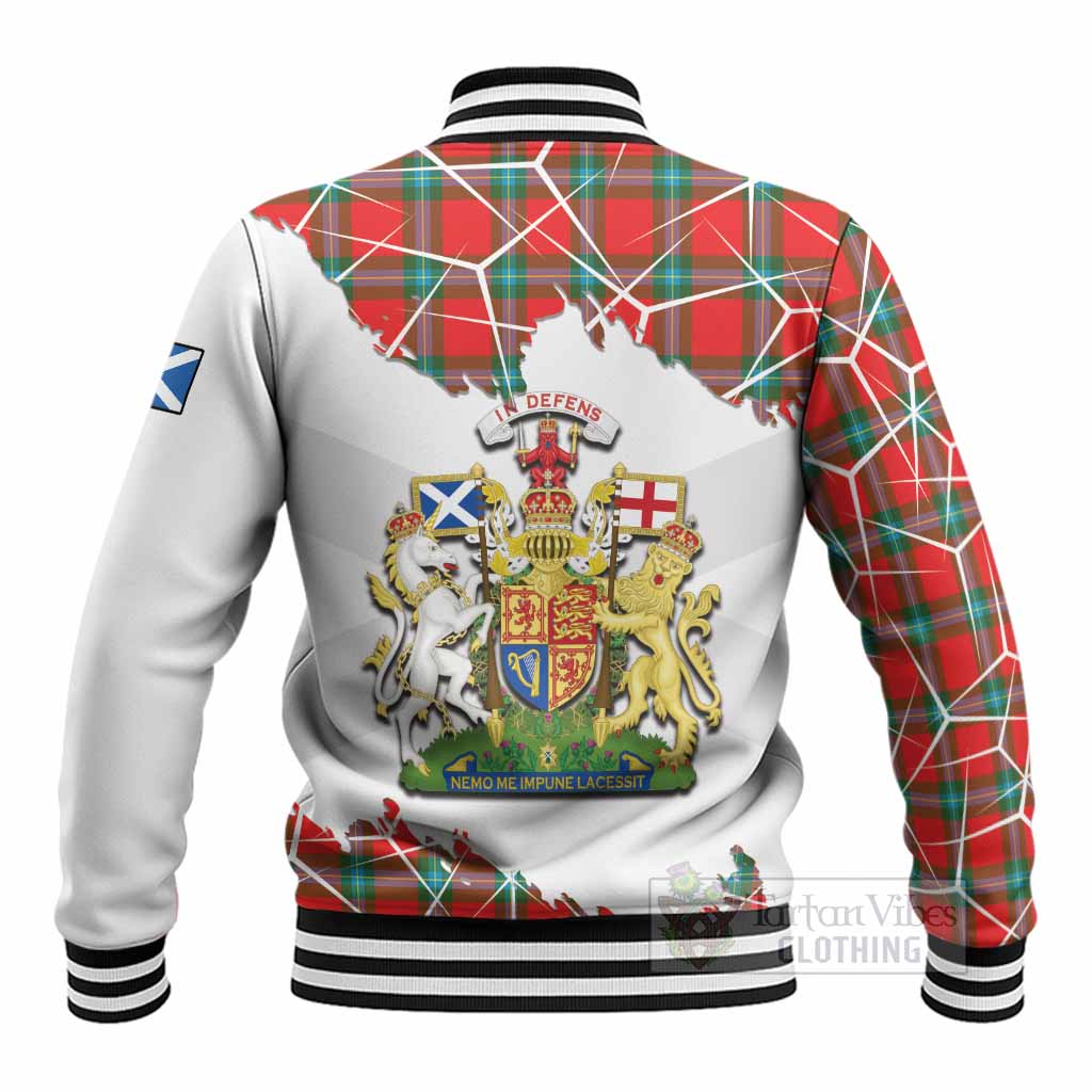 MacLaine (McLaine) Tartan Baseball Jacket with Family Crest and Lion Rampant Grunge Style