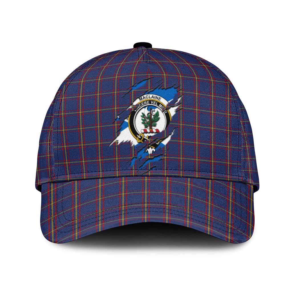 MacLaine (McLaine) Tartan Classic Cap with Family Crest In Me Style
