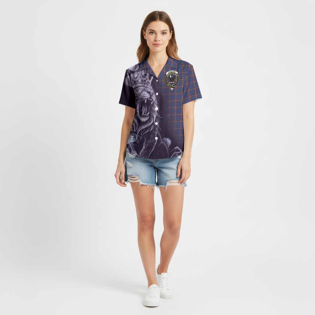 MacLaine (McLaine) Tartan Cotton Hawaiian Shirt Roaring Lion Heritage