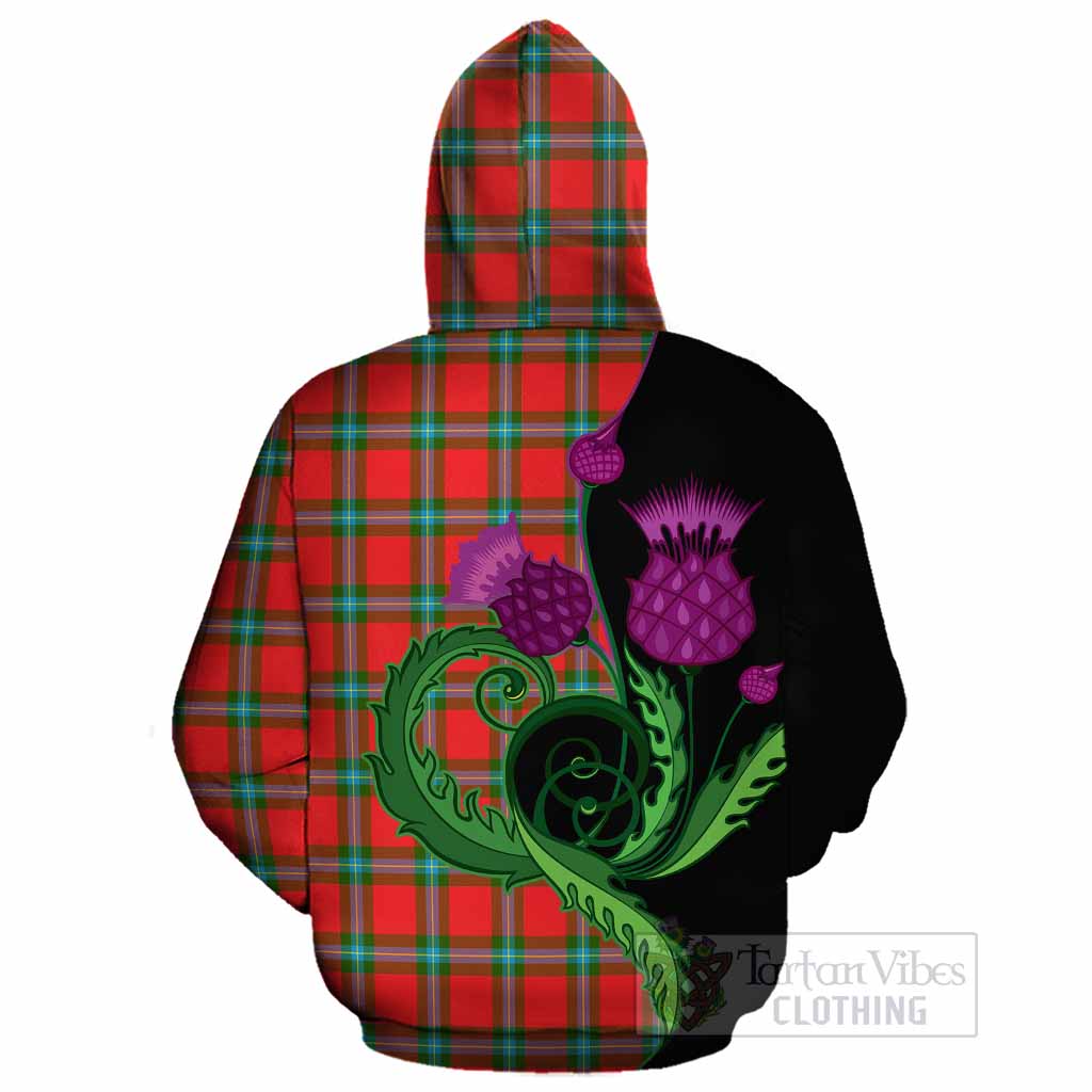 MacLaine (McLaine) Tartan Cotton Hoodie Traditional Scottish Thistle