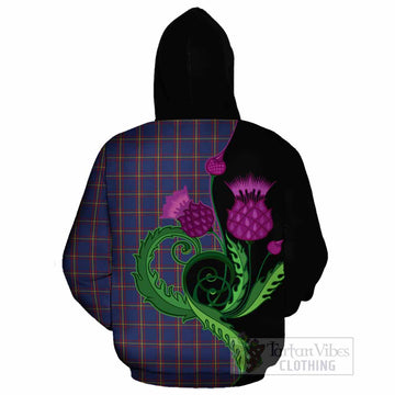 MacLaine (McLaine) Tartan Cotton Hoodie Traditional Scottish Thistle