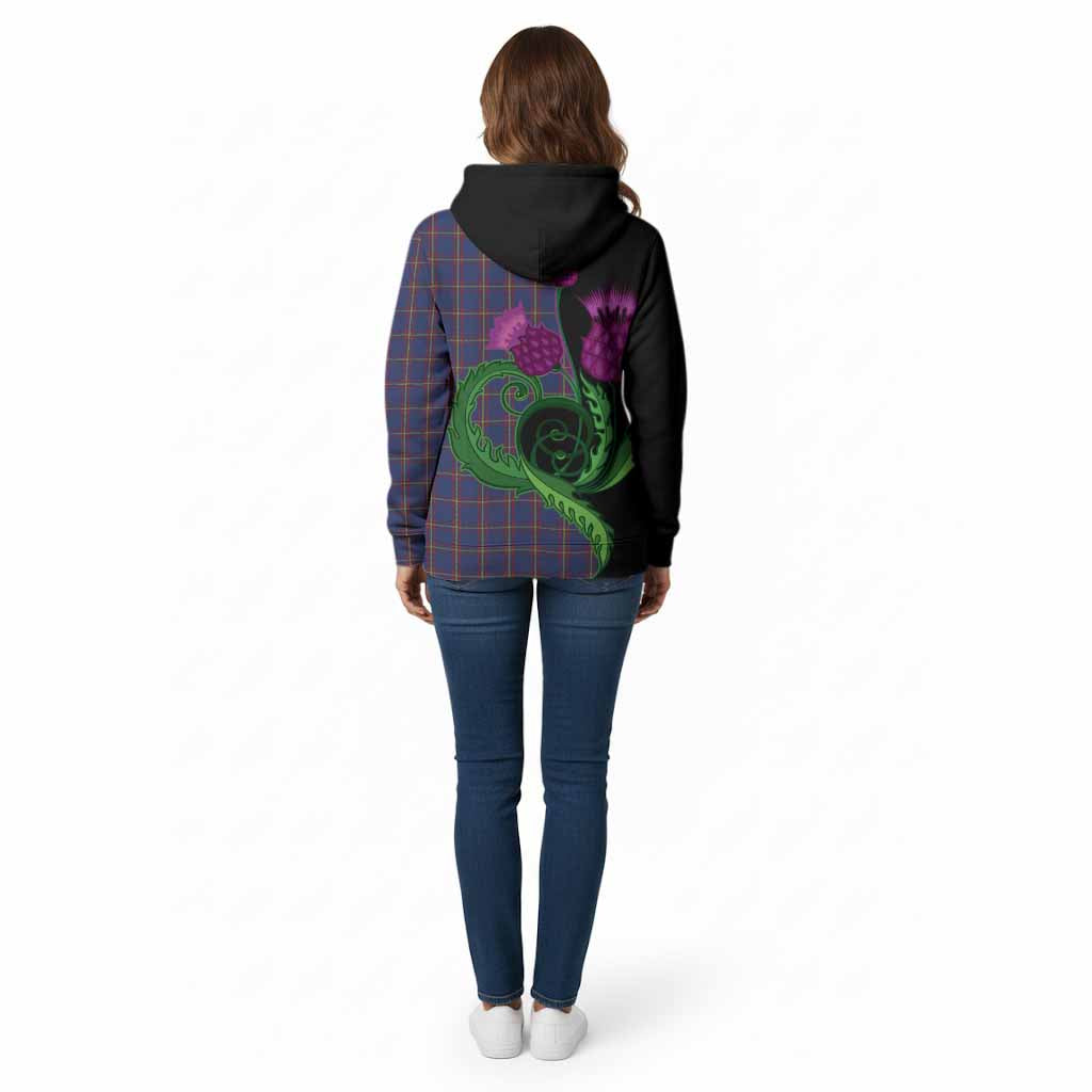 MacLaine (McLaine) Tartan Cotton Hoodie Traditional Scottish Thistle