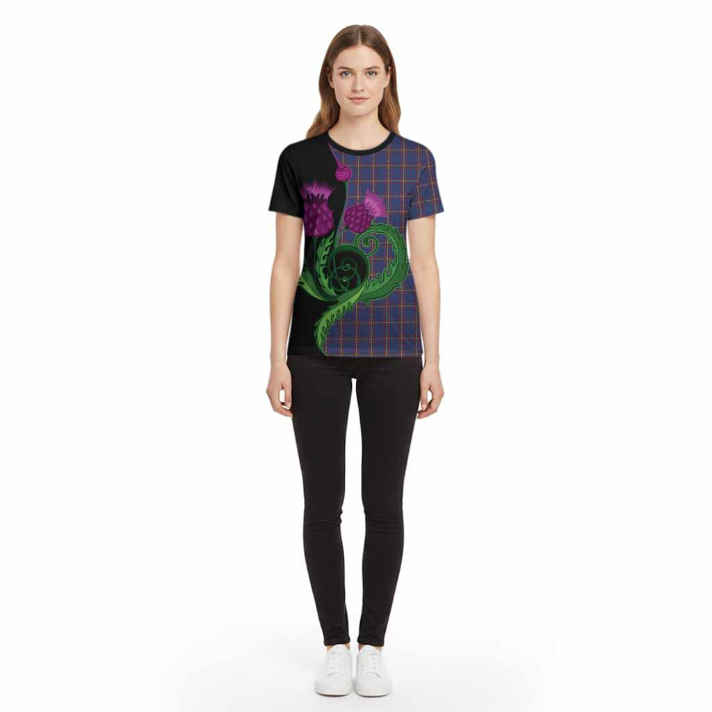 MacLaine (McLaine) Tartan Cotton T-shirt Traditional Scottish Thistle
