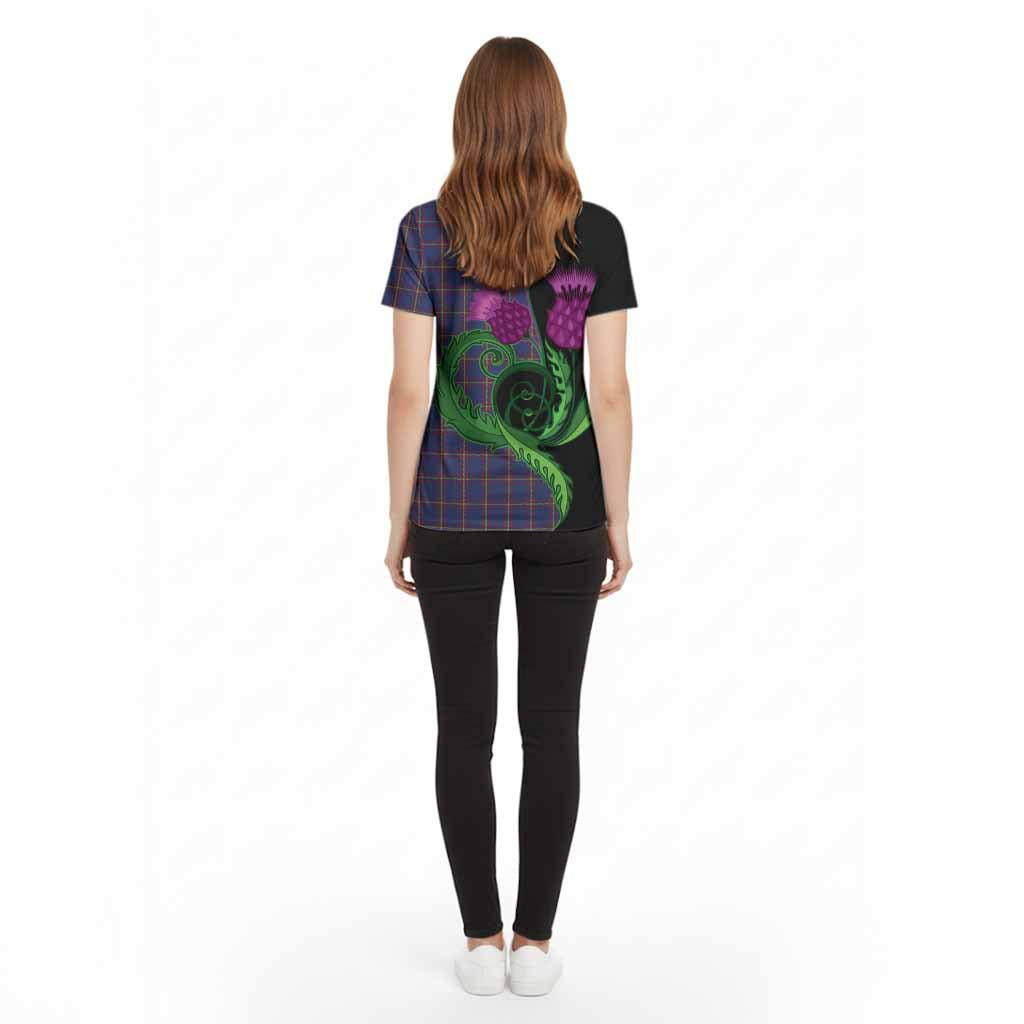 MacLaine (McLaine) Tartan Cotton T-shirt Traditional Scottish Thistle