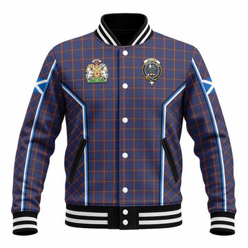 MacLaine (McLaine) Tartan Crest Baseball Jacket Scotland Coat of Arm Flag Style