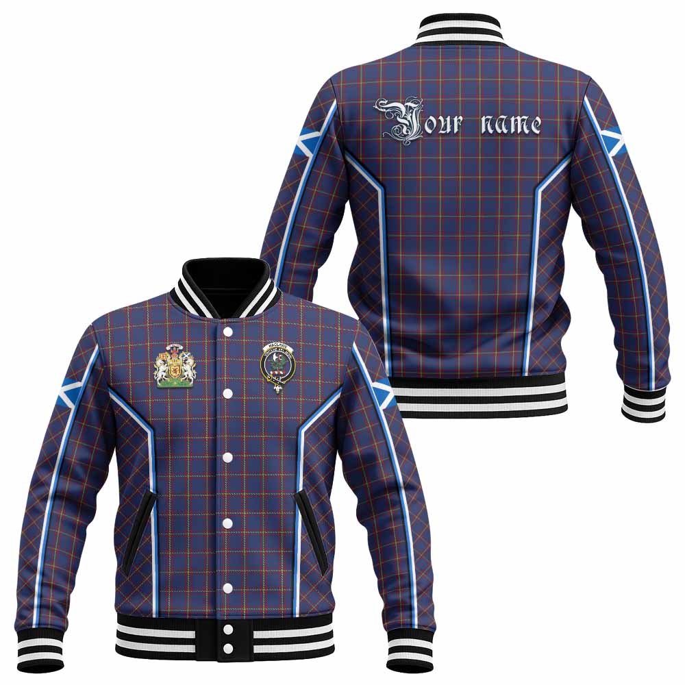 MacLaine (McLaine) Tartan Crest Baseball Jacket Scotland Coat of Arm Flag Style - Tartan Vibes Clothing