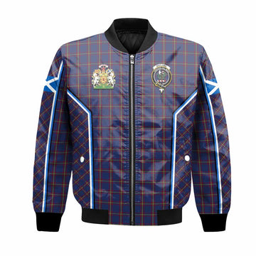MacLaine (McLaine) Tartan Crest Bomber Jacket Scotland Coat of Arm Flag Style