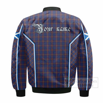 MacLaine (McLaine) Tartan Crest Bomber Jacket Scotland Coat of Arm Flag Style