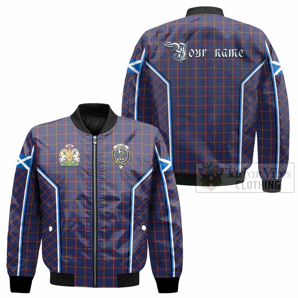 MacLaine (McLaine) Tartan Crest Bomber Jacket Scotland Coat of Arm Flag Style - Tartan Vibes Clothing