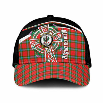 MacLaine (McLaine) Tartan Crest Classic Cap Scottish Thistle Celtic Cross Alba Gu Brath
