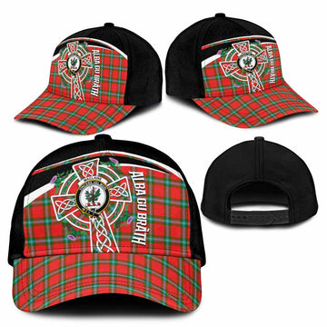 MacLaine (McLaine) Tartan Crest Classic Cap Scottish Thistle Celtic Cross Alba Gu Brath