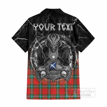 MacLaine (McLaine) Tartan Crest Cotton Hawaiian Shirt Celtic Odin's Raven Legacy