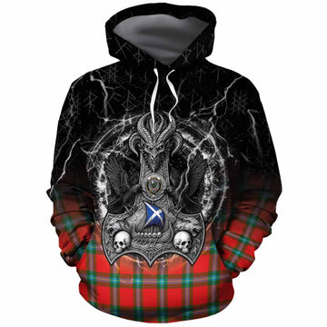 MacLaine (McLaine) Tartan Crest Cotton Hoodie Celtic Odin's Raven Legacy