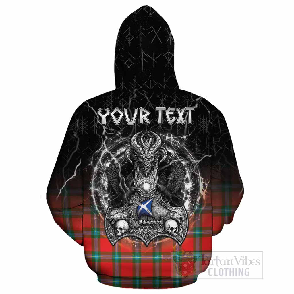 MacLaine (McLaine) Tartan Crest Cotton Hoodie Celtic Odin's Raven Legacy