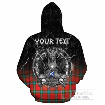 MacLaine (McLaine) Tartan Crest Cotton Hoodie Celtic Odin's Raven Legacy