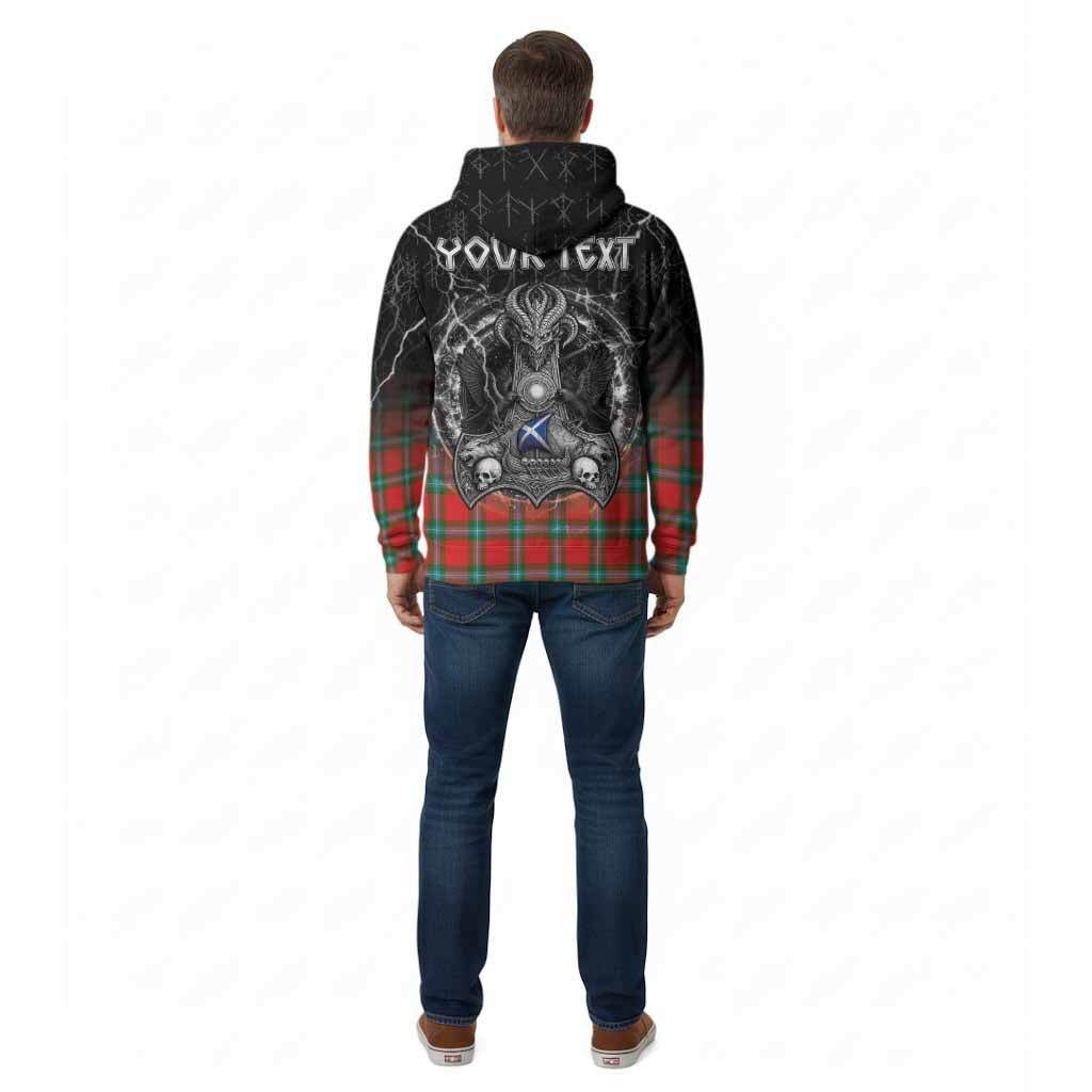 MacLaine (McLaine) Tartan Crest Cotton Hoodie Celtic Odin's Raven Legacy