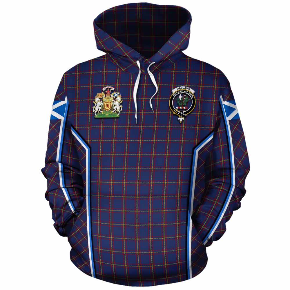 MacLaine (McLaine) Tartan Crest Cotton Hoodie Scotland Coat of Arm Flag Style - Tartan Vibes Clothing