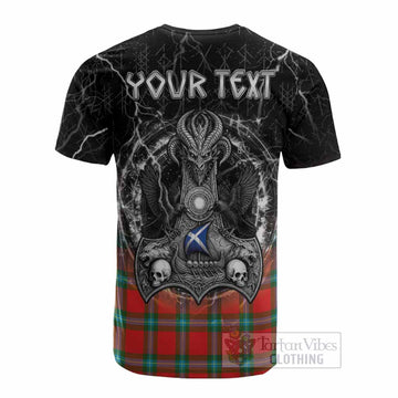 MacLaine (McLaine) Tartan Crest Cotton T-shirt Celtic Odin's Raven Legacy