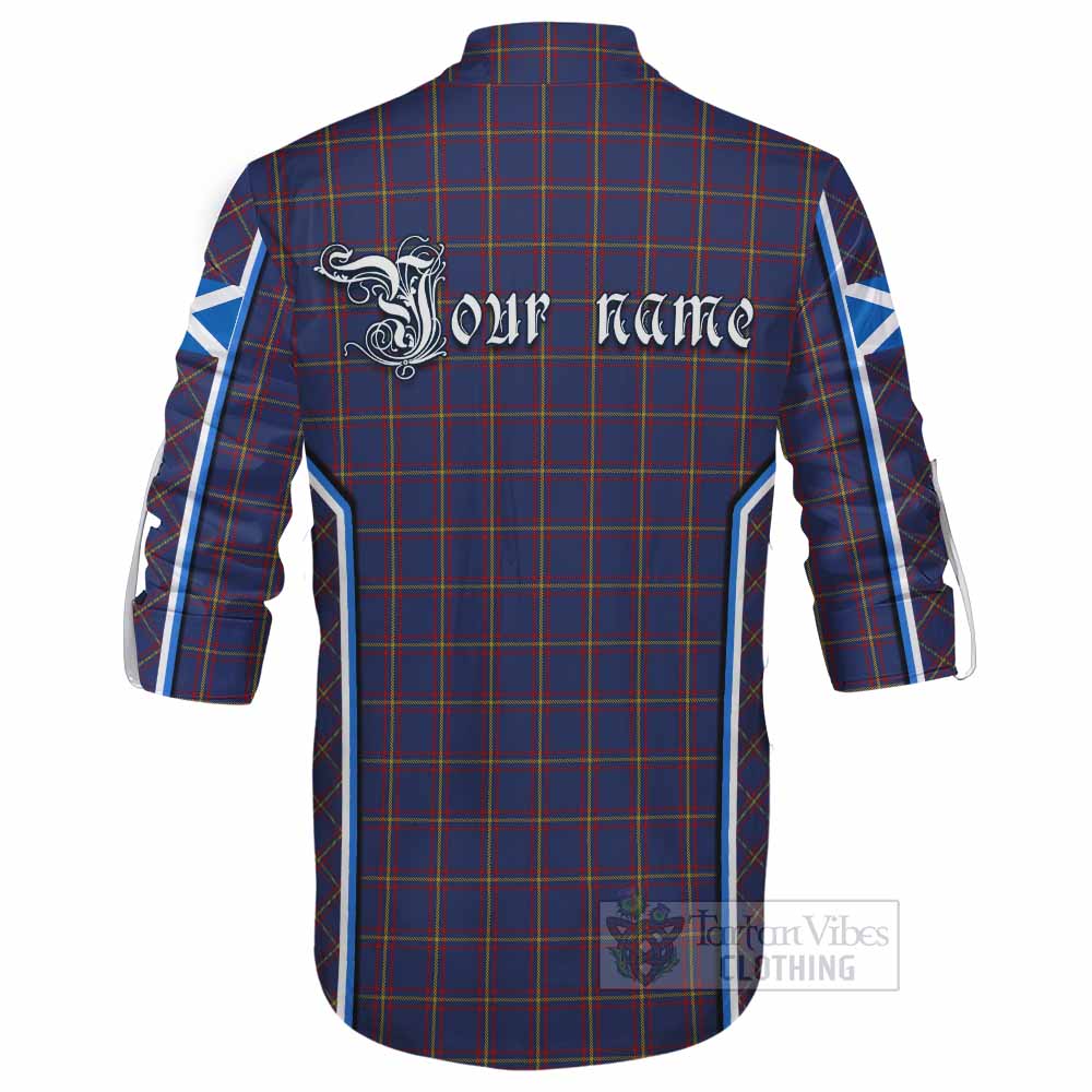 MacLaine (McLaine) Tartan Crest Ghillie Kilt Shirt Scotland Coat of Arm Flag Style - Tartan Vibes Clothing