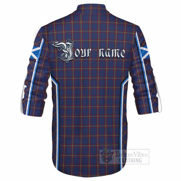 MacLaine (McLaine) Tartan Crest Ghillie Kilt Shirt Scotland Coat of Arm Flag Style