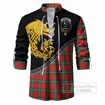 MacLaine (McLaine) Tartan Crest Ghillie Shirt Legendary Dragon Knot Half Style