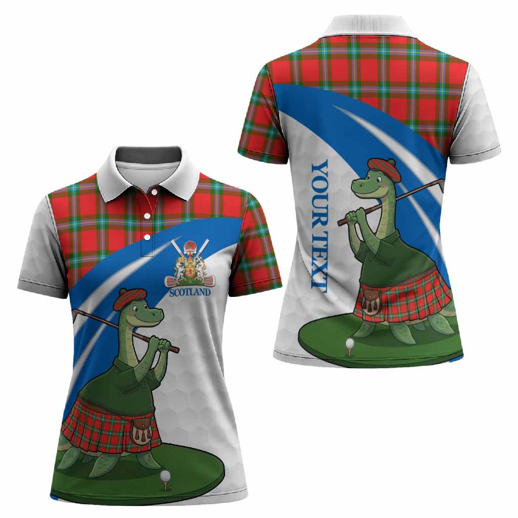 MacLaine (McLaine) Tartan Crest Golf Nessie Women Polo Shirt Loch Ness Monster Sporty Style
