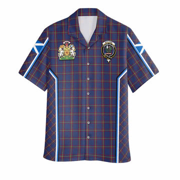 MacLaine (McLaine) Tartan Crest Hawaiian Shirt Scotland Coat of Arm Flag Style - Tartan Vibes Clothing