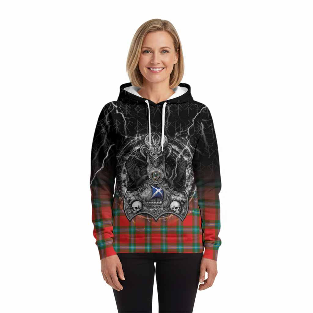 MacLaine (McLaine) Tartan Crest Hoodie Celtic Odin's Raven Legacy