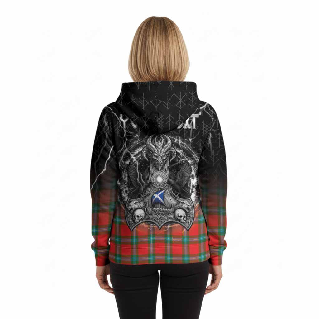 MacLaine (McLaine) Tartan Crest Hoodie Celtic Odin's Raven Legacy