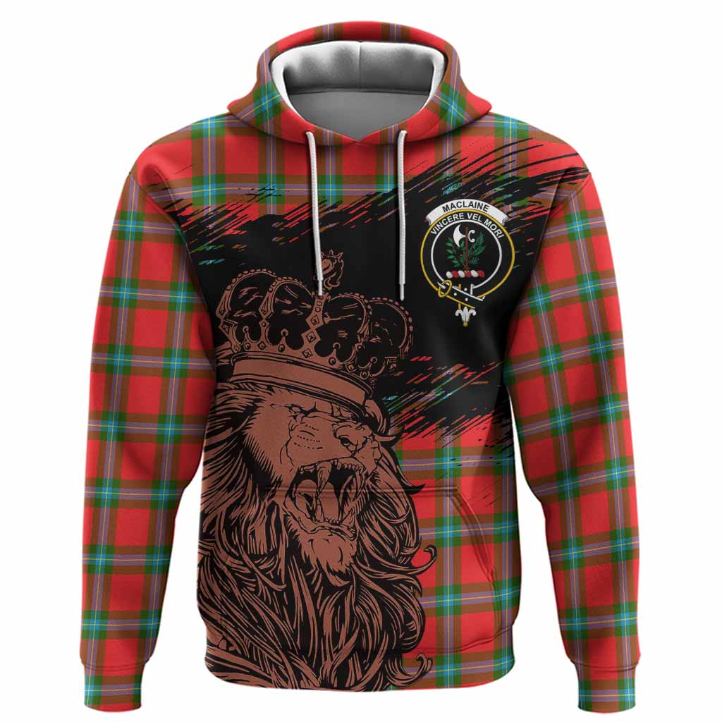 MacLaine (McLaine) Tartan Crest Hoodie Crowned Lion Heritage Style
