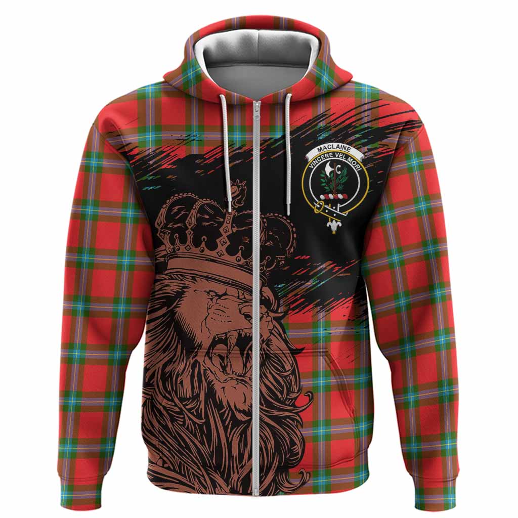 MacLaine (McLaine) Tartan Crest Hoodie Crowned Lion Heritage Style