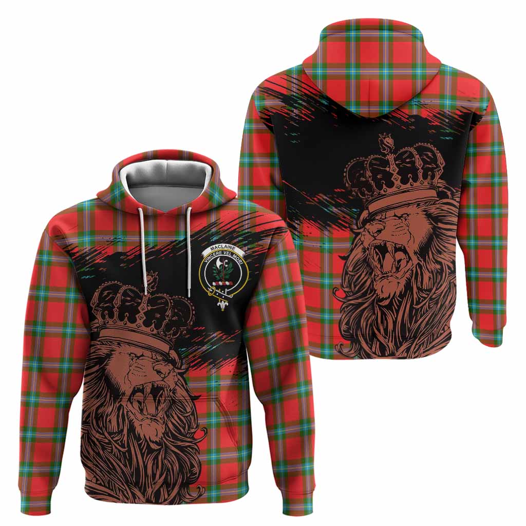MacLaine (McLaine) Tartan Crest Hoodie Crowned Lion Heritage Style
