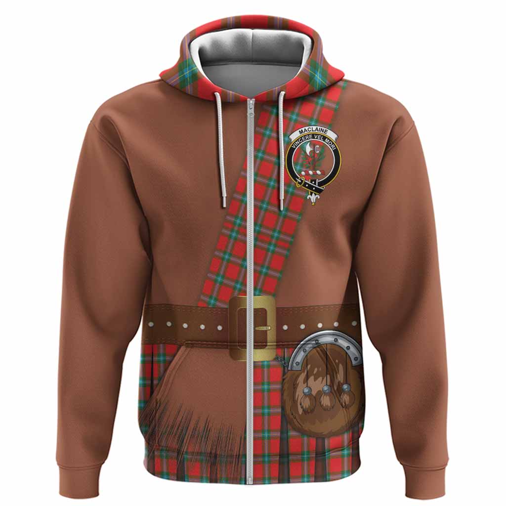 MacLaine (McLaine) Tartan Crest Hoodie Kilt Costume Style