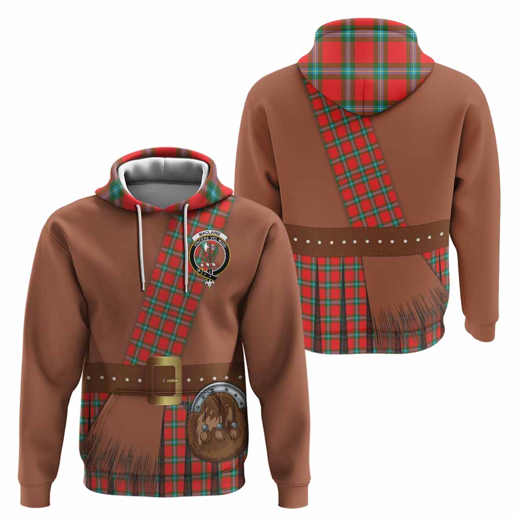 MacLaine (McLaine) Tartan Crest Hoodie Kilt Costume Style