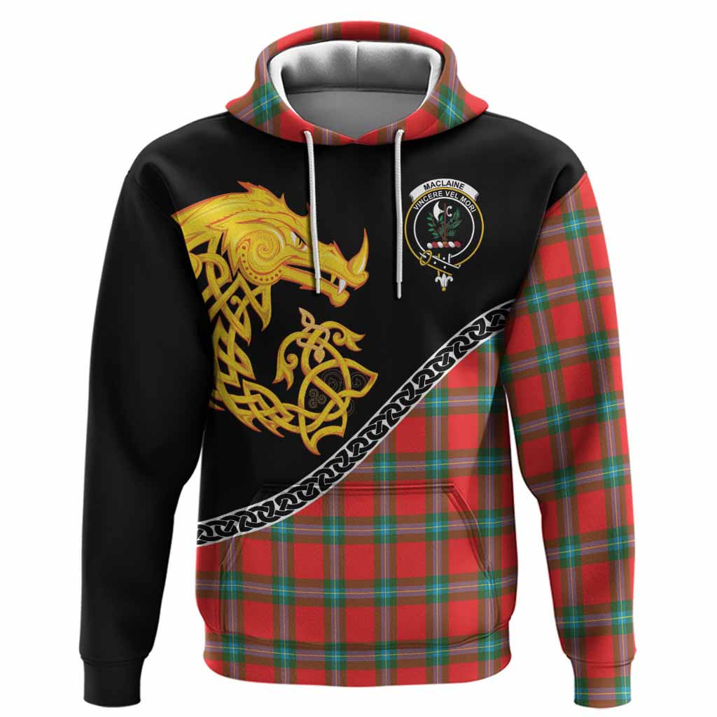 MacLaine (McLaine) Tartan Crest Hoodie Legendary Dragon Knot Half Style