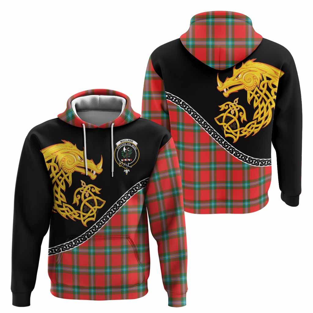 MacLaine (McLaine) Tartan Crest Hoodie Legendary Dragon Knot Half Style
