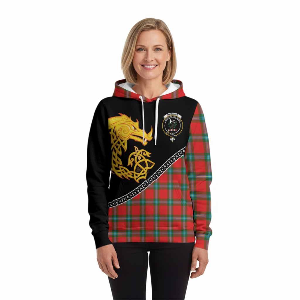 MacLaine (McLaine) Tartan Crest Hoodie Legendary Dragon Knot Half Style