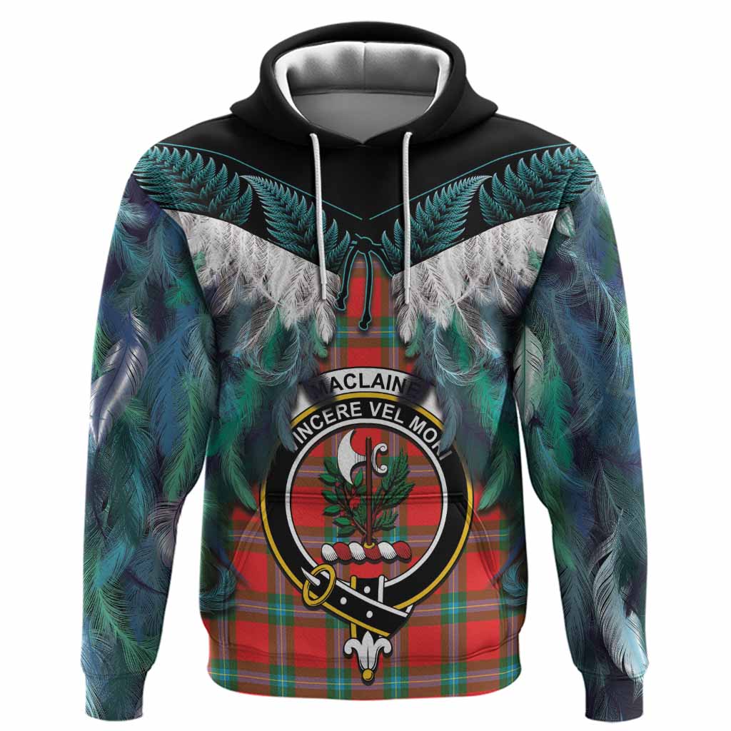 MacLaine (McLaine) Tartan Crest Hoodie New Zealand Maori Korowai Cloak