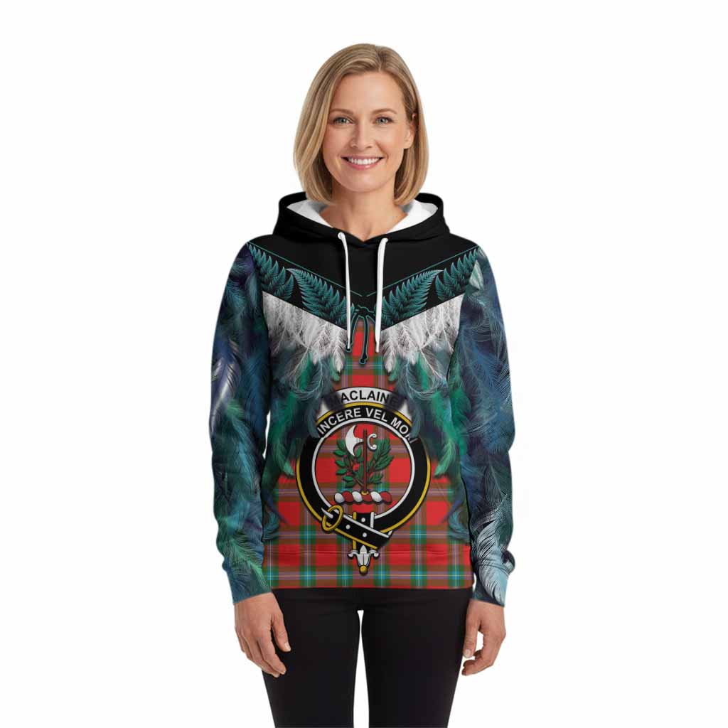 MacLaine (McLaine) Tartan Crest Hoodie New Zealand Maori Korowai Cloak