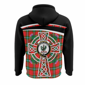 MacLaine (McLaine) Tartan Crest Hoodie Scottish Thistle Celtic Cross Alba Gu Brath