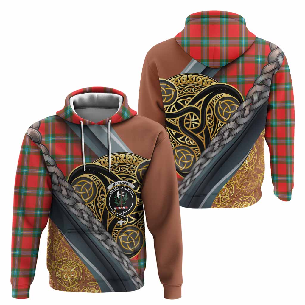 MacLaine (McLaine) Tartan Crest Hoodie Scottish Triskele Celtic