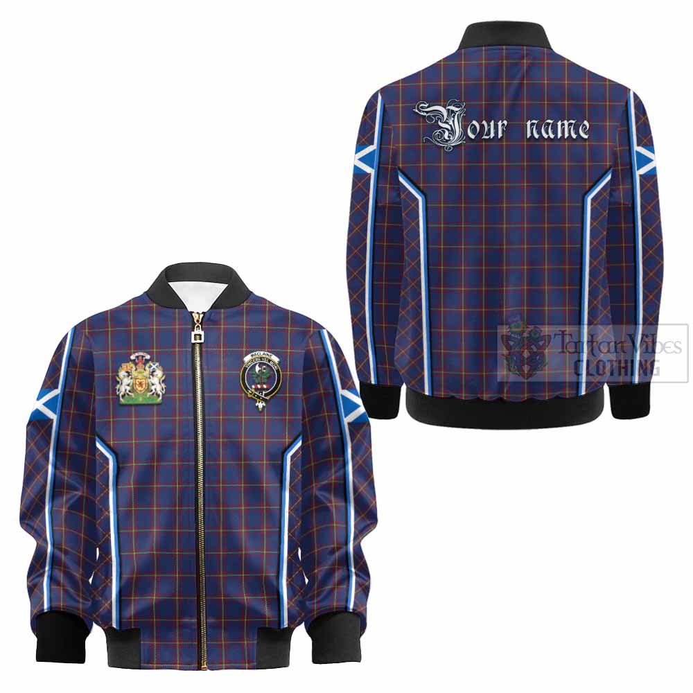 MacLaine (McLaine) Tartan Crest Kid Bomber Jacket Scotland Coat of Arm Flag Style - Tartan Vibes Clothing